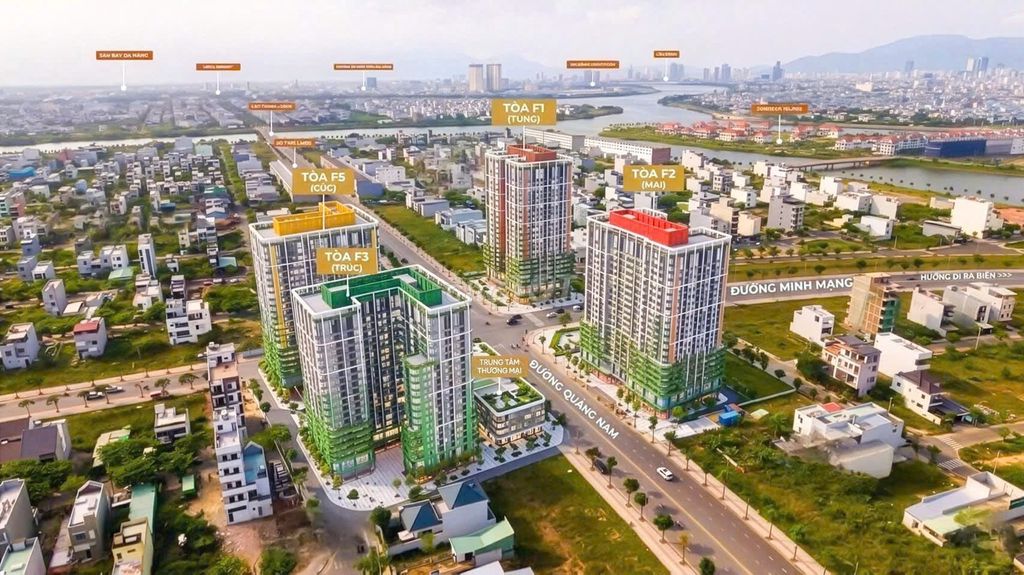 Квартира FOURS TOWER Дананг, от 1,4 до 2 млрд, 2 спальни, вид на море и фейерверки