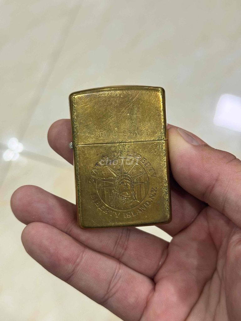 Зажигалка Zippo Liberty Медная Золотая медь