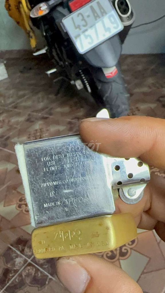 Zippo Зажигалка Металлическая Золотая 1995 США