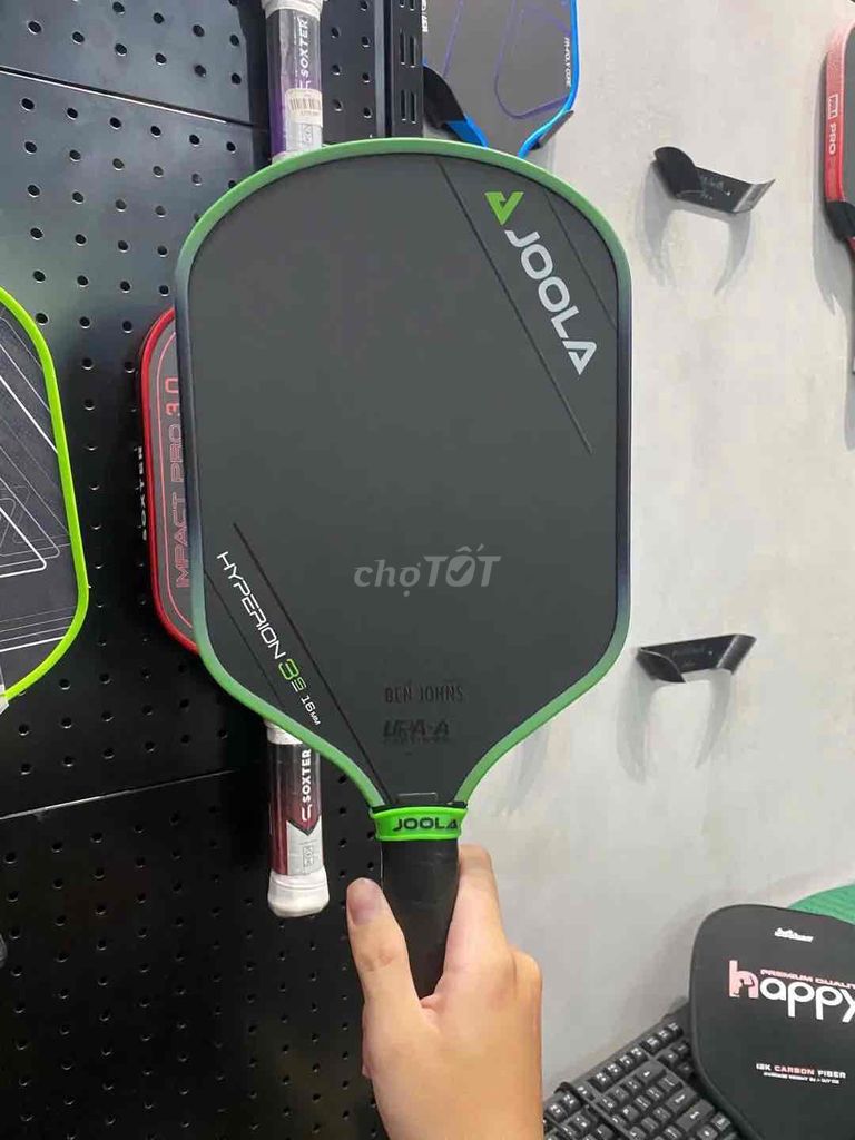 Ракетка для пиклбола Joola Hyperion 3S черная, зеленая