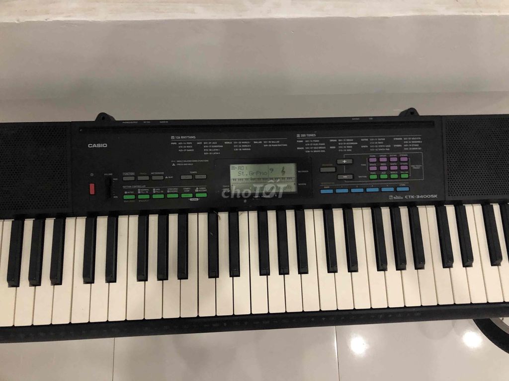 Клавишный синтезатор Casio CTK-3400SK черный, б/у