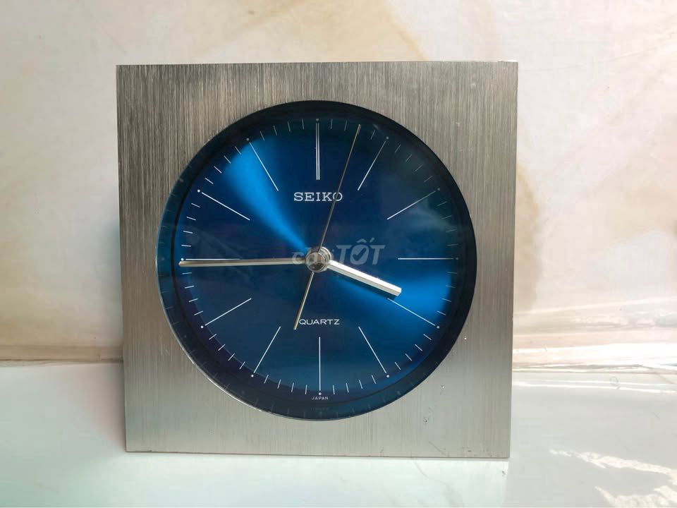 Настольные часы Seiko Алюминий Металл Синий Серебро