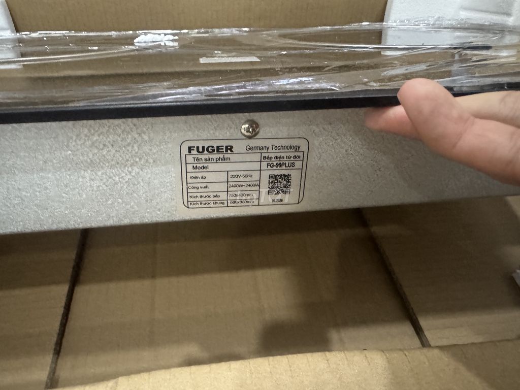 Двухконфорочная индукционная плита Fuger FG-99PLUS Черная Новая
