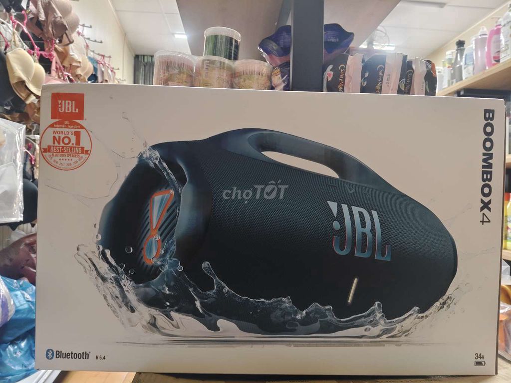 Колонка Bluetooth JBL Boombox 4 черный, синий