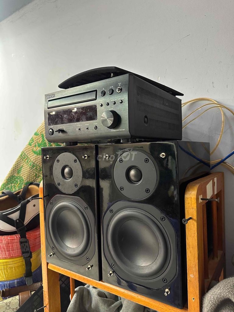 Колонки Denon деревянные черные