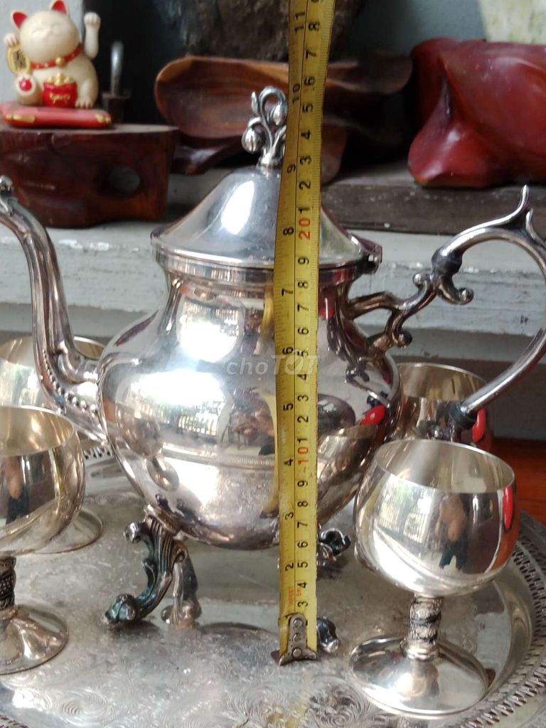 Классический европейский серебряный чайный сервиз 3 кг