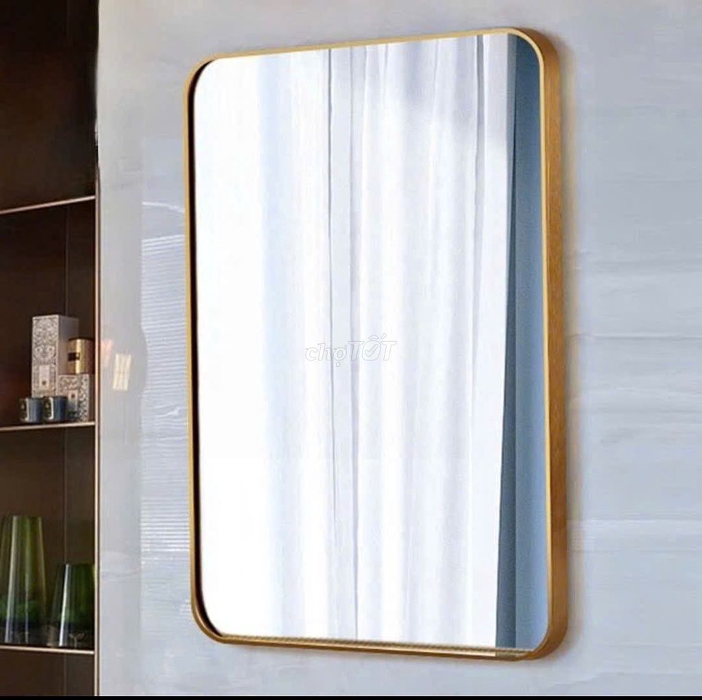 HOÀNG NGỌC DECOR Алюминиевое зеркало 40x60см Золотое Черное
