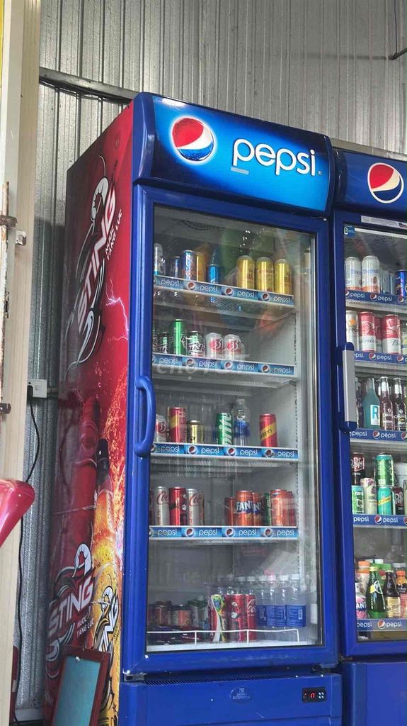 Б/у холодильник для витрины Pepsi 650L Красный-Синий