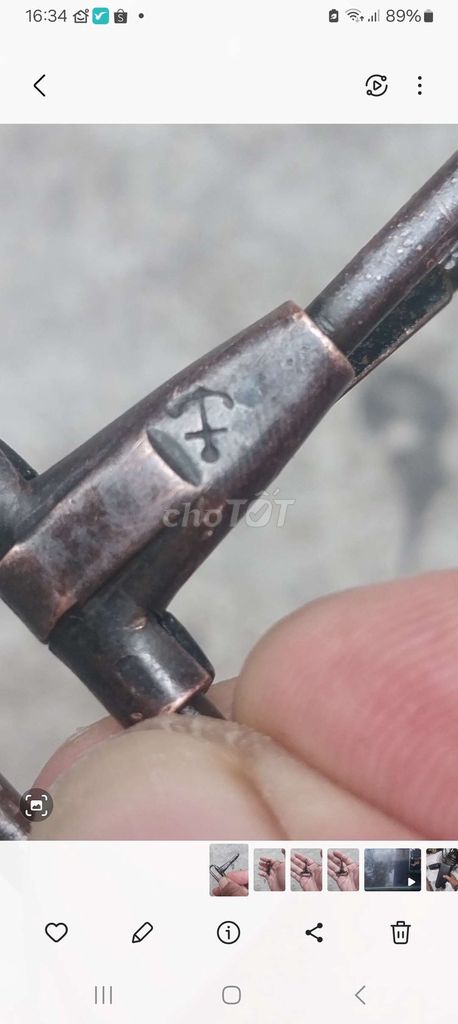 Крючок-зажим из красной меди Второй мировой войны