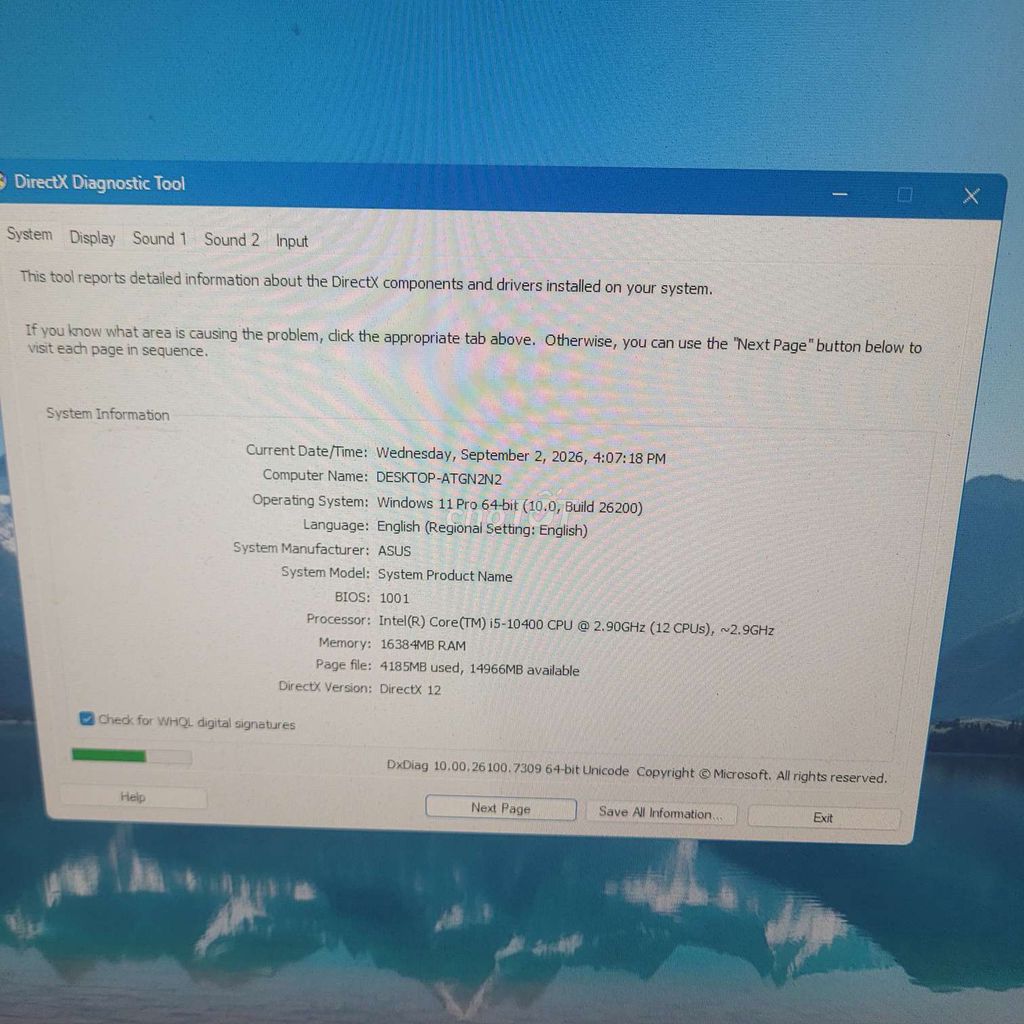 ASUS i5-10400 16GB 24 inch как новый