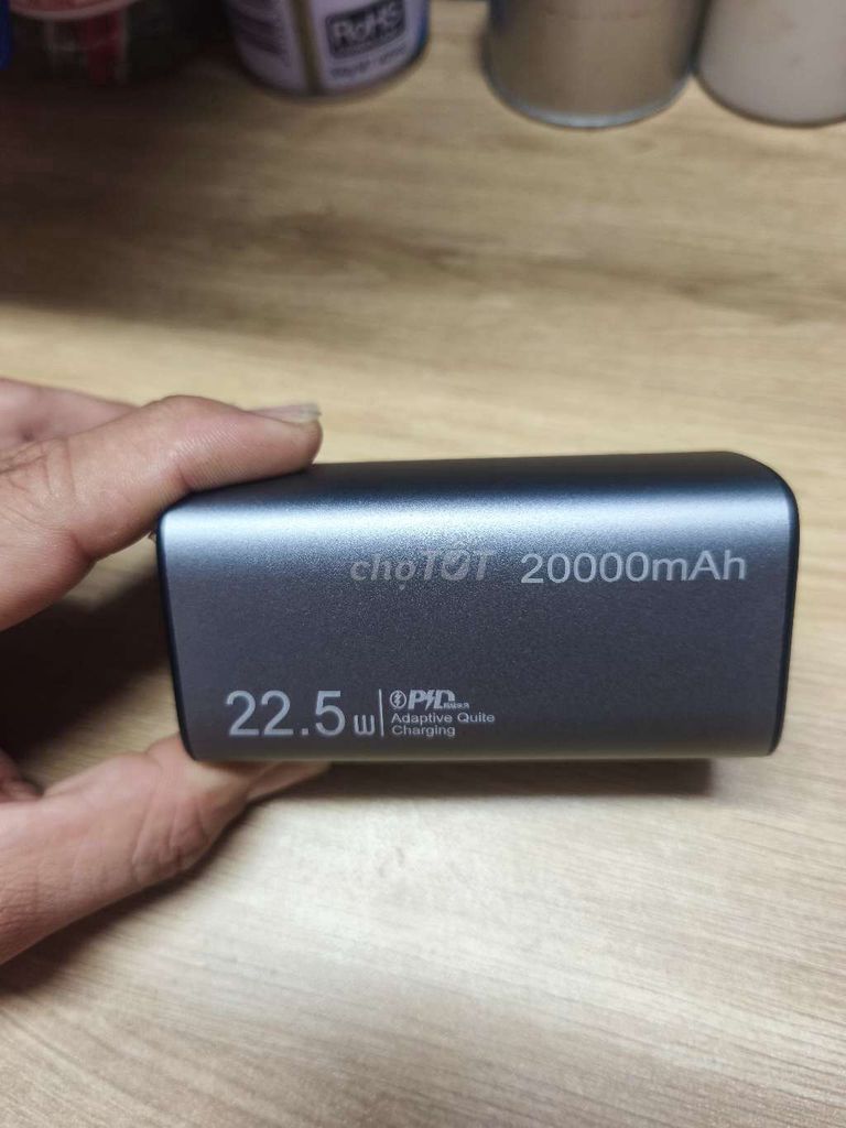 Фото 2: Внешний аккумулятор с алюминиевым корпусом 20000mAh 22.5W Серый