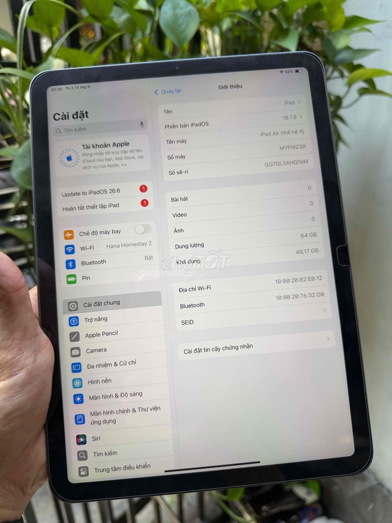 Фото 2: iPad Air 4 Wifi 11 дюймов 64GB Серый 91% Оригинал