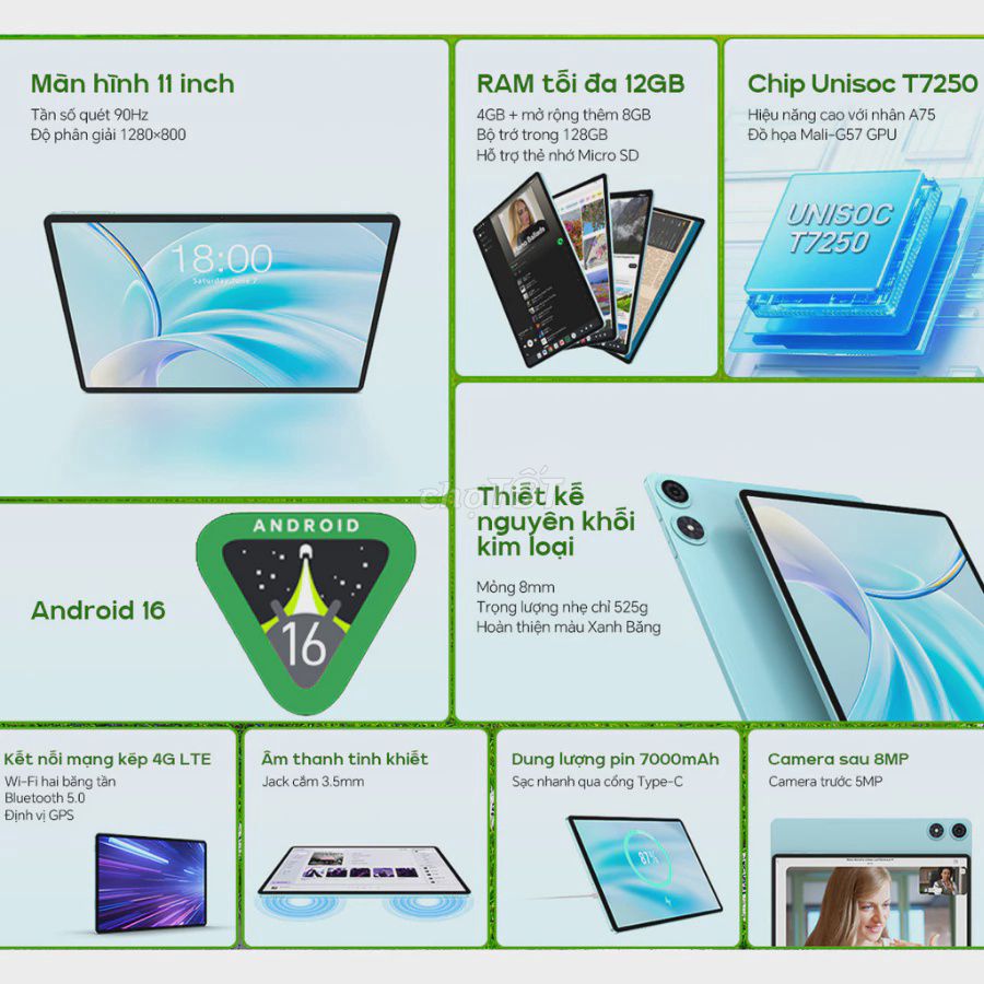 Teclast P50 11 inch 12GB/128GB Синий Лед