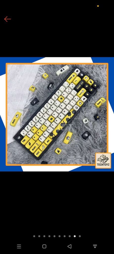 Кейкап Черный кот PBT пластик Черный, желтый, белый