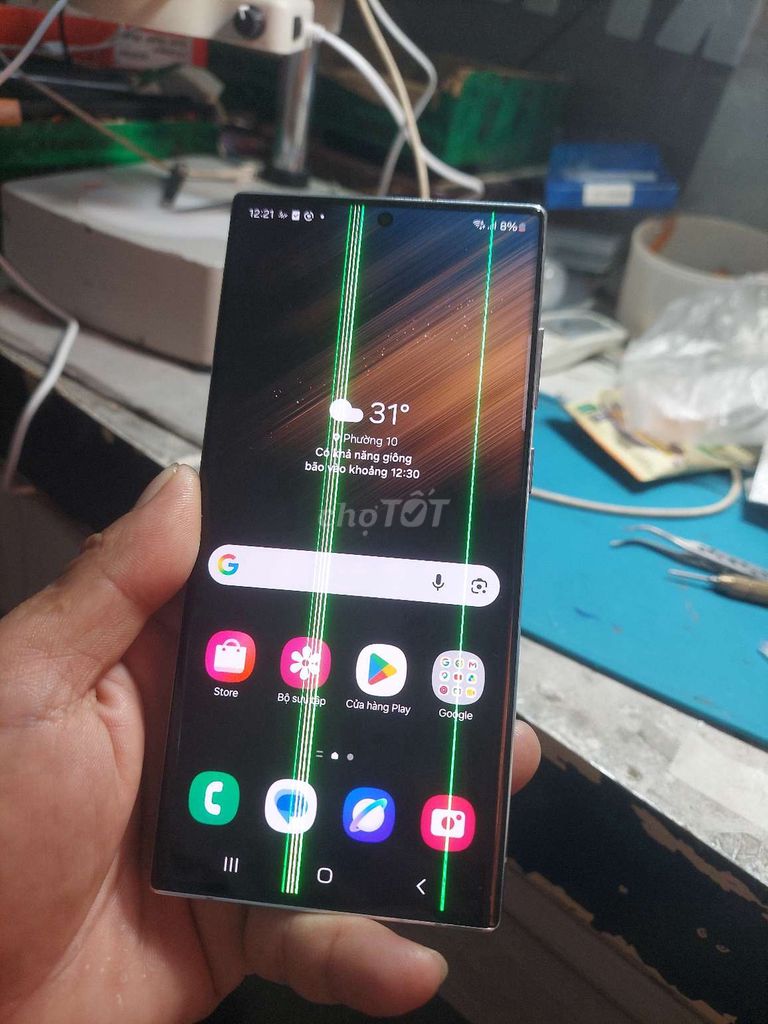 Фото 2: Samsung Galaxy S22 Ultra 128GB Trắng Màn hình sọc