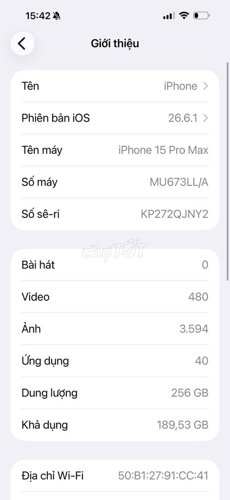 Фото 3: Apple iPhone 15 Pro Max 256GB Белый 89%
