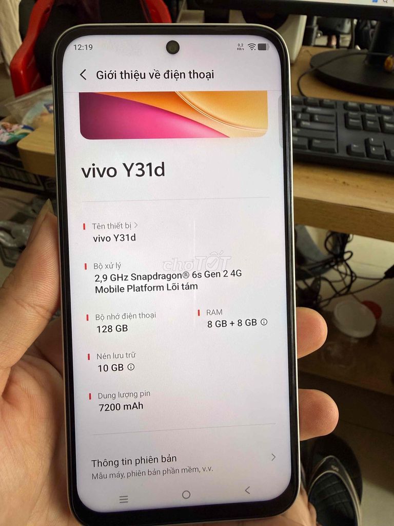 Фото 2: Vivo Y31d 128GB белый, ещё на гарантии производителя TGDD, новый 99%