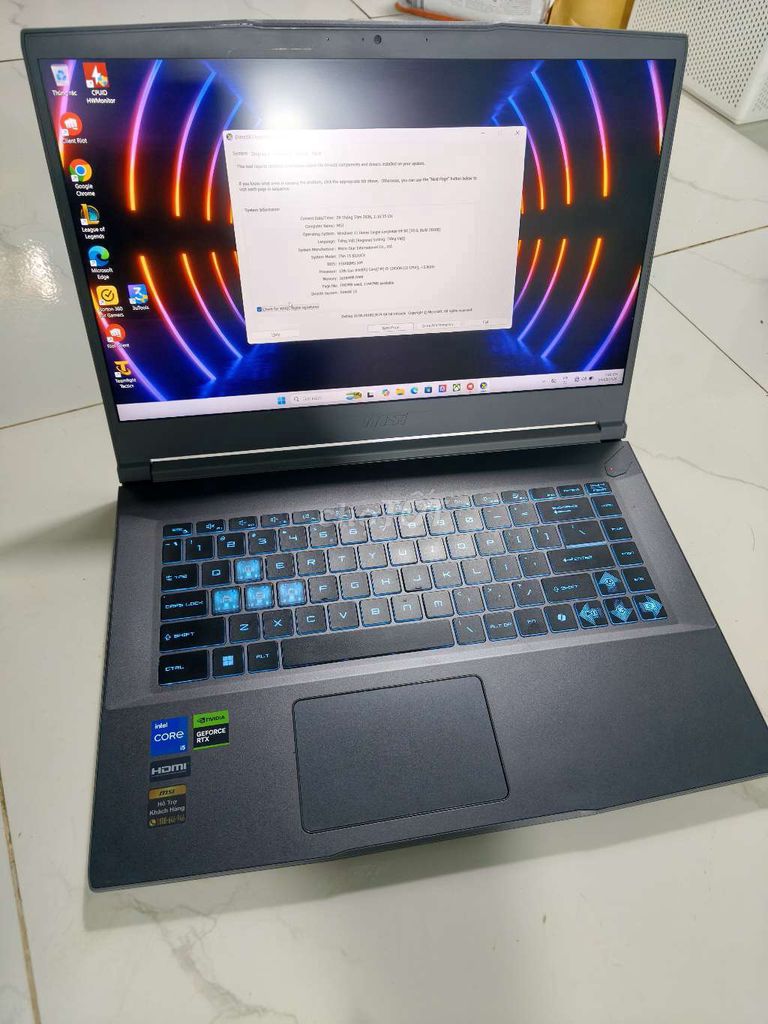 MSI thin i5-12450H RTX 2050 RAM 16G /512G 2024