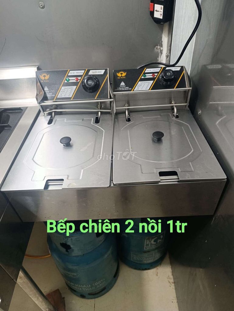 Bếp chiên Sunny Inox 2 nồi làm nóng nhanh