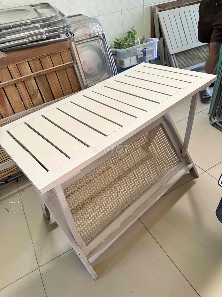 Стол для кафе из серого дерева 50x100x70см