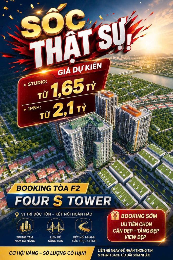 Фото 2: Chỉ 2,9 tỷ sở hữu ngay căn hộ 2 phòng ngủ hơn 60m2 tại Fours Tower