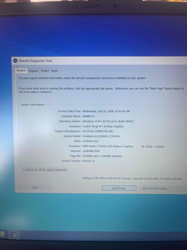Фото 2: Asus Vivobook E1504FA Ryzen 5 16GB/512GB 99/100