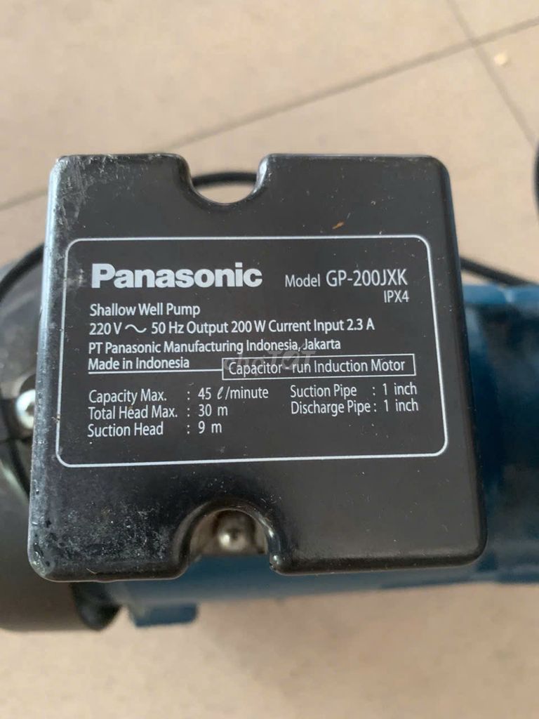 Фото 2: Водяной насос Panasonic GP-200JXK, Индонезия, сине-желтый
