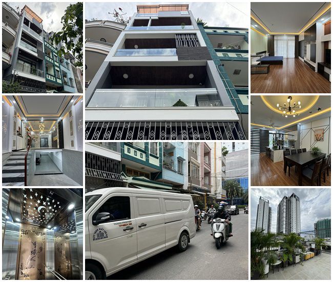 Cho thuê hầm, 4 lầu, sân thượng, thang máy (DT sử dụng: 400m2) full nội thất cao cấp - Đ/C: 666/64/12 Ba Tháng Hai