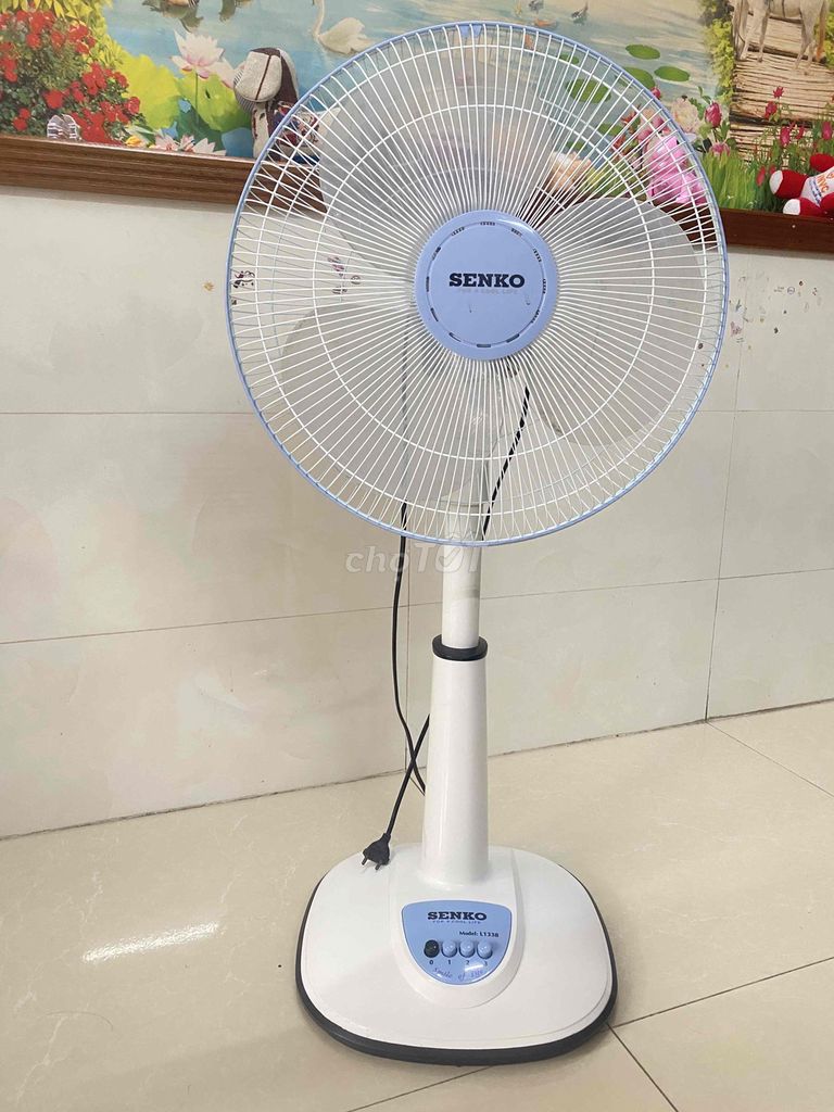 Напольный вентилятор Senko L1338 Белый 45W 3 скорости
