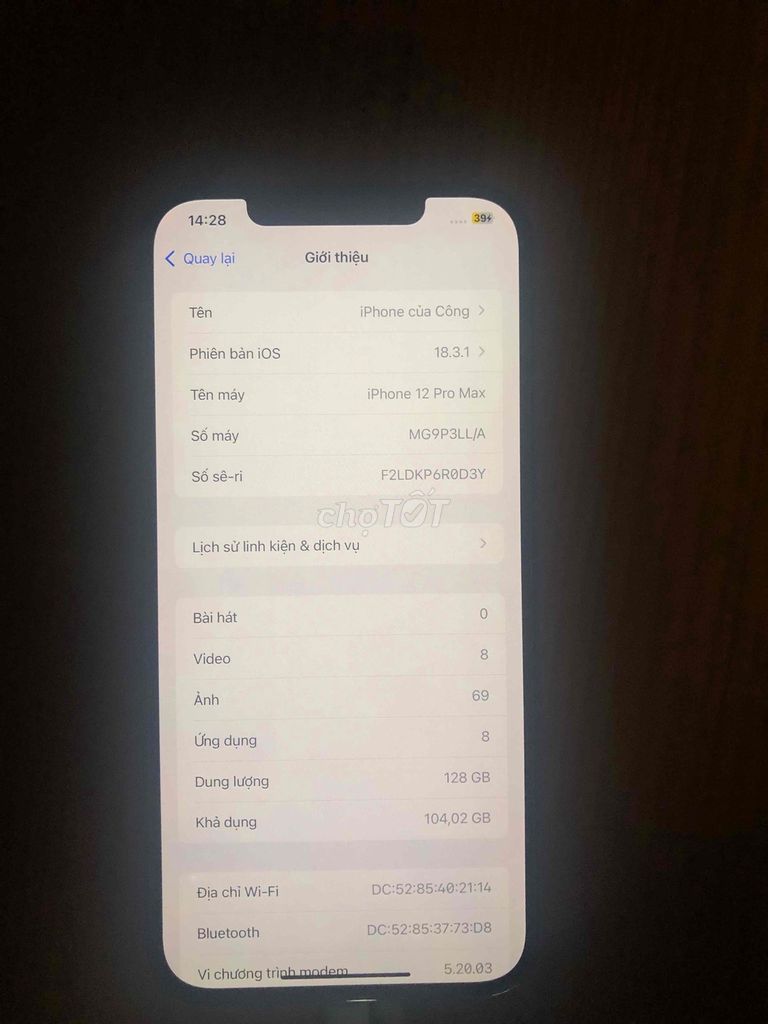 iPhone 12 Pro Max 128GB, заменен OLED-экран и аккумулятор