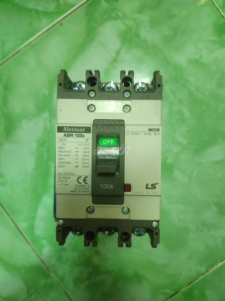 Автоматический выключатель Metasol ABN 103c 3-фазный 100A 22kA