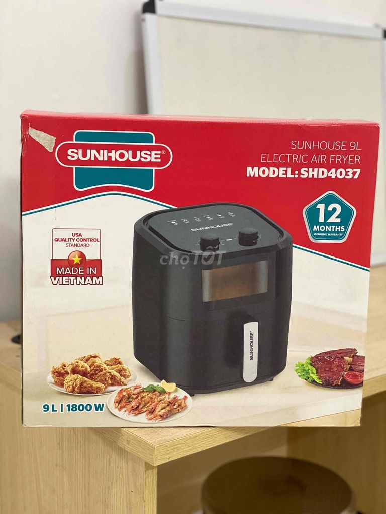 Фритюрница без масла Sunhouse SHD4037 9L Черная
