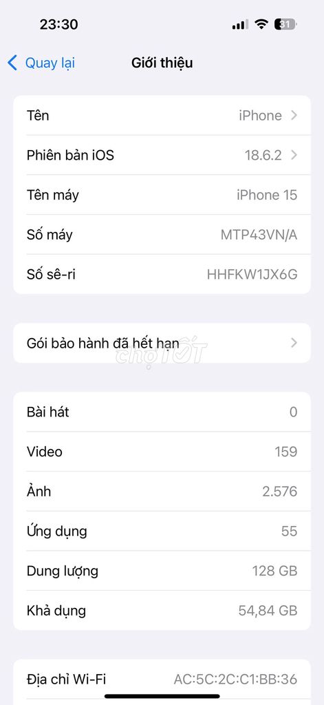 Apple iPhone 15 128GB синий