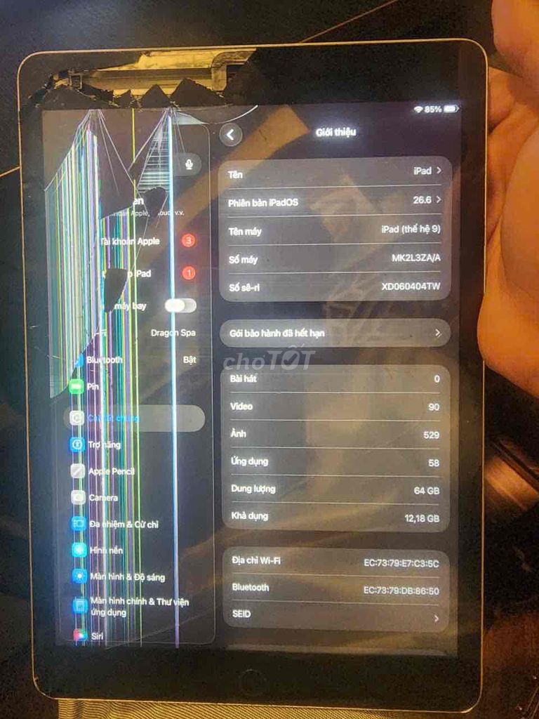 Фото 3: Apple iPad Gen 9 64GB повреждён