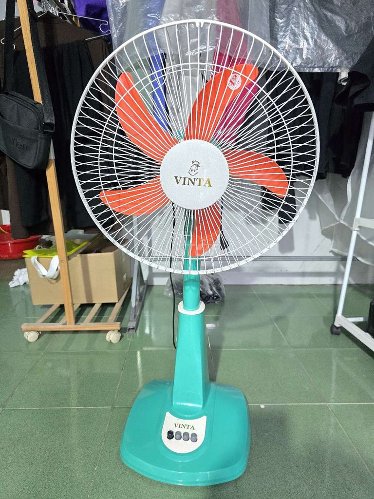 Напольный вентилятор VINTA, бирюзовый, оранжевый, новый