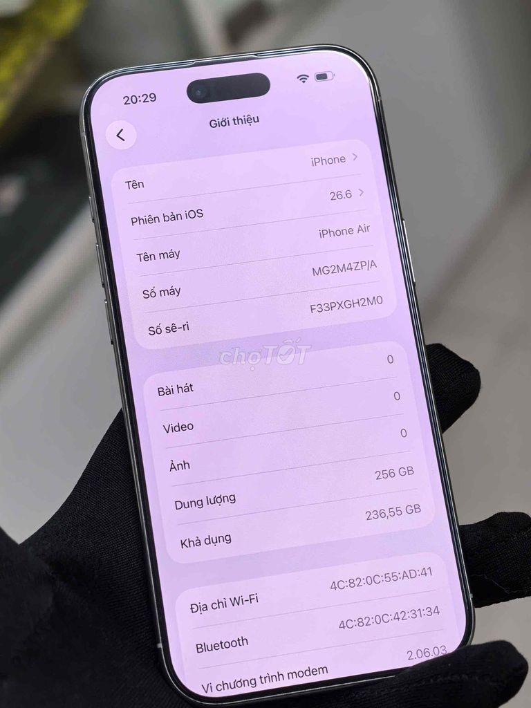 Фото 2: Apple iPhone Air 256GB Trắng 93%