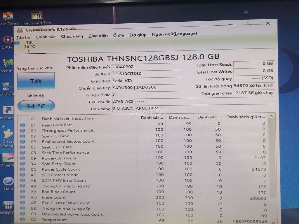 Фото 2: SSD Toshiba THNSNC128GBSJ 128GB б/у