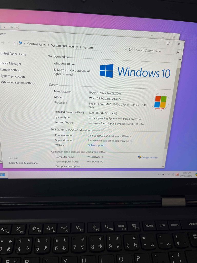 Фото 3: Lenovo X1 Carbon i5 6500 8GB/128GB чёрный