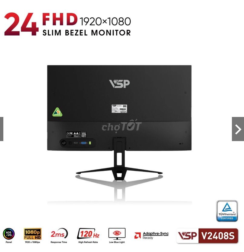 Фото 2: Монитор VSP V2408S 23.8 дюйма Full HD IPS 120Hz