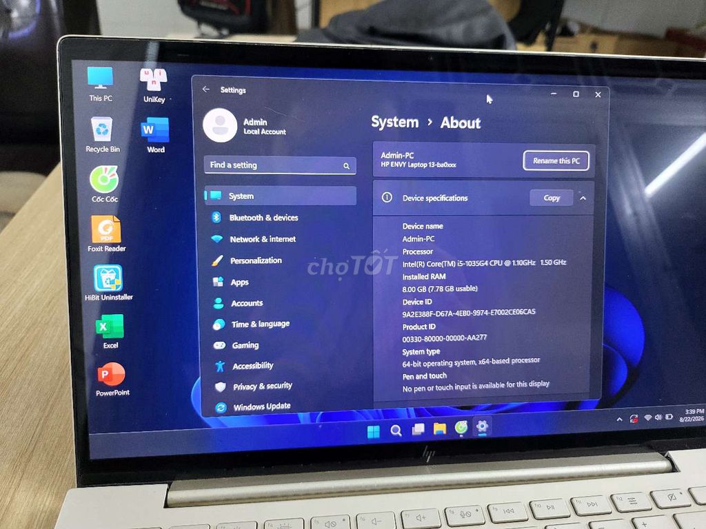 Фото 3: HP Envy 13 i5-1035G4 13.3 inch 8GB/256GB FullHD