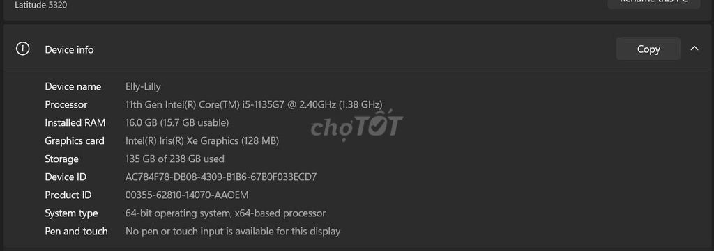 Фото 3: Dell Latitude 5320 i5-1135G7 16/256 13.3"