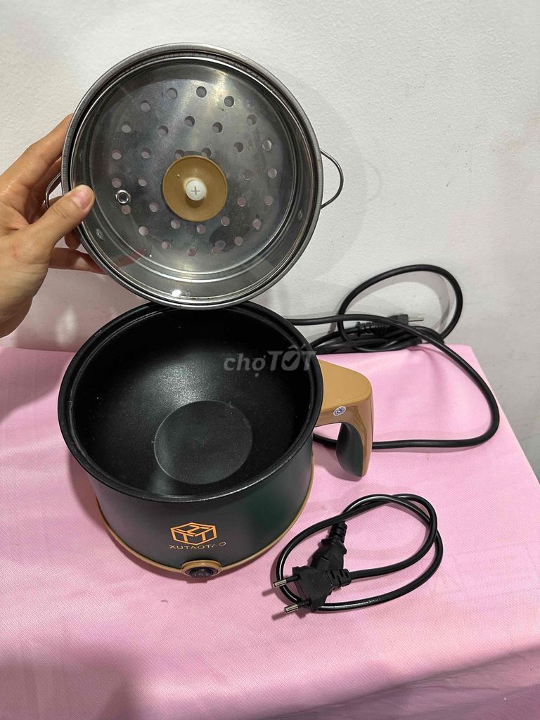 Фото 2: Nồi lẩu điện mini Xanh, vàng đã sử dụng