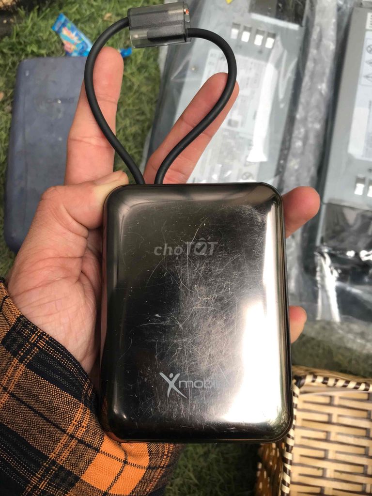Повербанк 10000 mAh с беспроводной зарядкой, чёрный