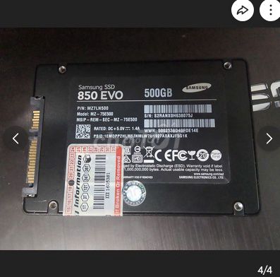 Фото 2: Б/у SSD-накопитель Samsung 850 EVO 500GB