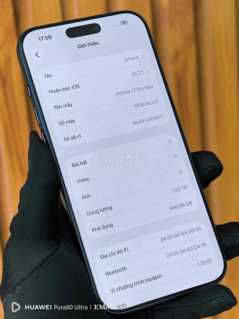 Фото 2: Apple iPhone 17 Pro Max 1TB Вань Донг, Синь Мой