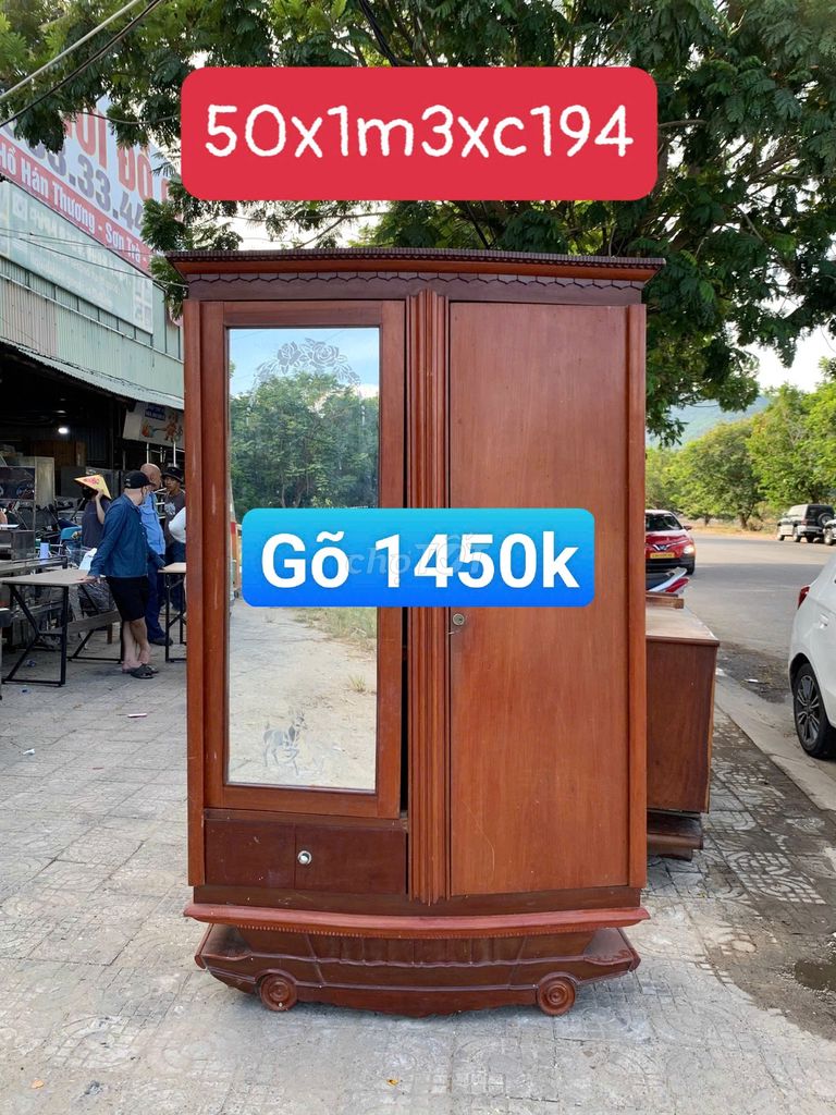 Шкаф для одежды из темного дерева, б/у