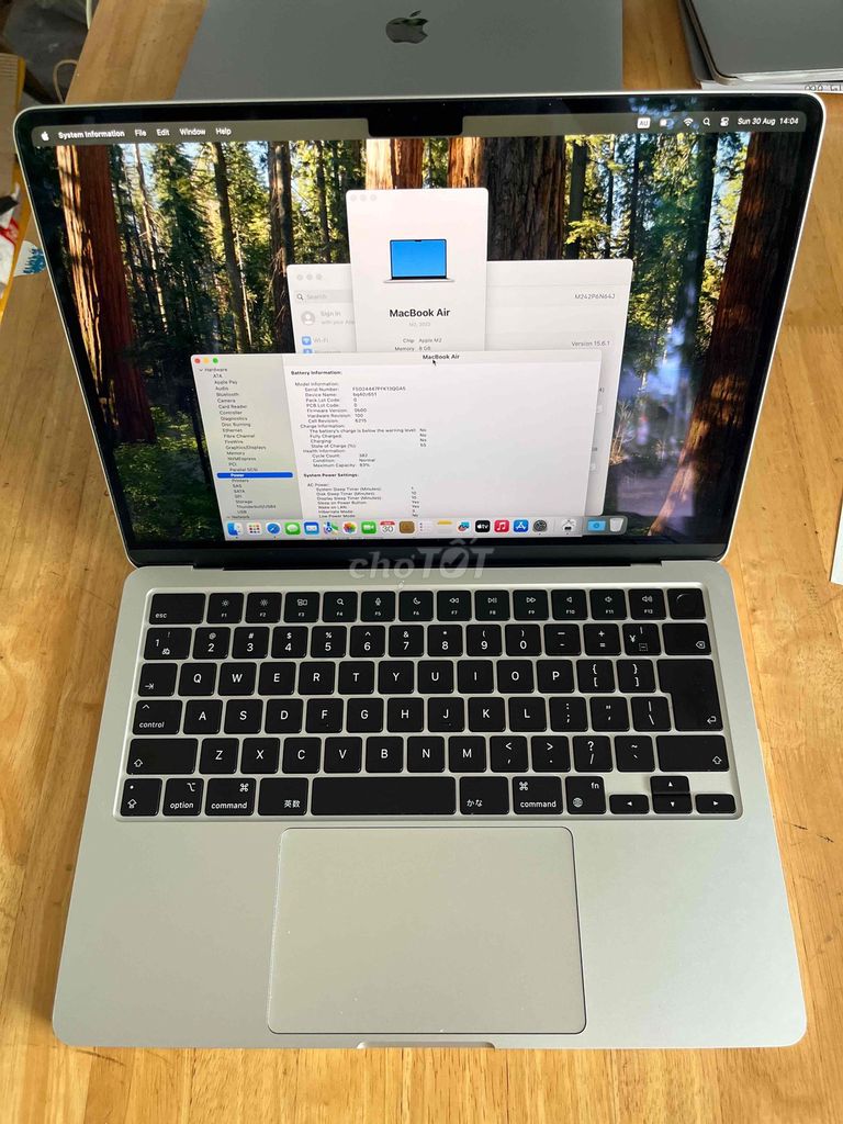 Apple MacBook Air M2 13 inch 8GB/256GB Silver