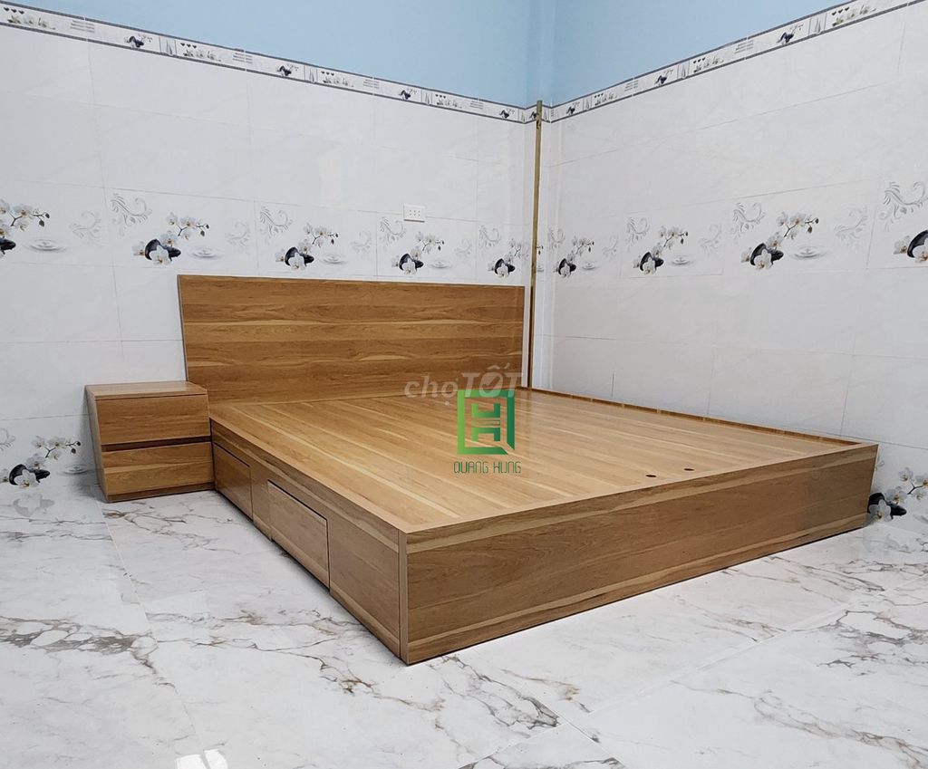 Кровать из МДФ, желтая, коричневая, 1,2-1,8x2 м