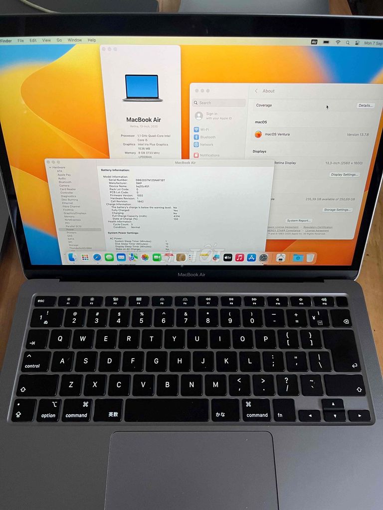 Фото 2: MacBook Air 2020 i5 Ram 8GB Ssd 256GB 9.99%