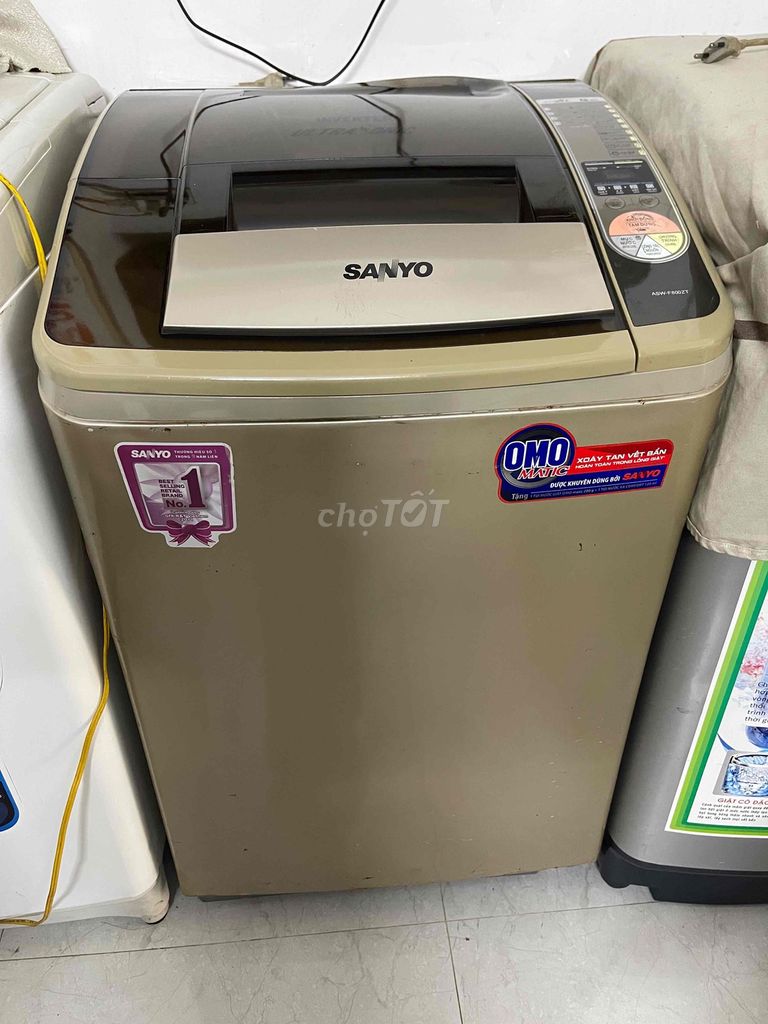 Стиральная машина Sanyo 8 кг, коричневая, б/у